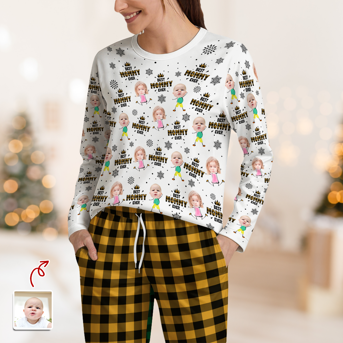 Custom Photo Best Nana Ever Gigi Papa Funny Children - Personalized Sleepwear CH07 899168