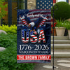 Custom Name Faith, Family & Freedom America 250 Years Patriotic Garden Flag LM32 897165