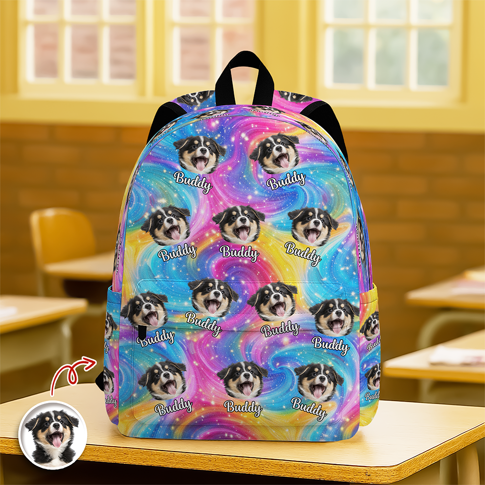 Custom Pet Photo Backpack Back to School Gift CH07 910632