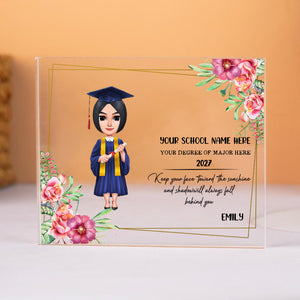 Customized Chibi Graduation Acrylic Plaque and Stand, Graduation Gift HN590