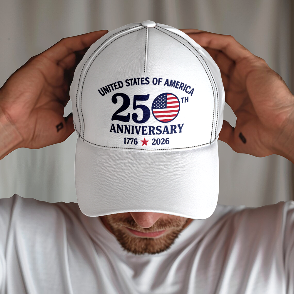 250th Anniversary 1776-2026 Patriotic USA AOP Cap TH10 170217