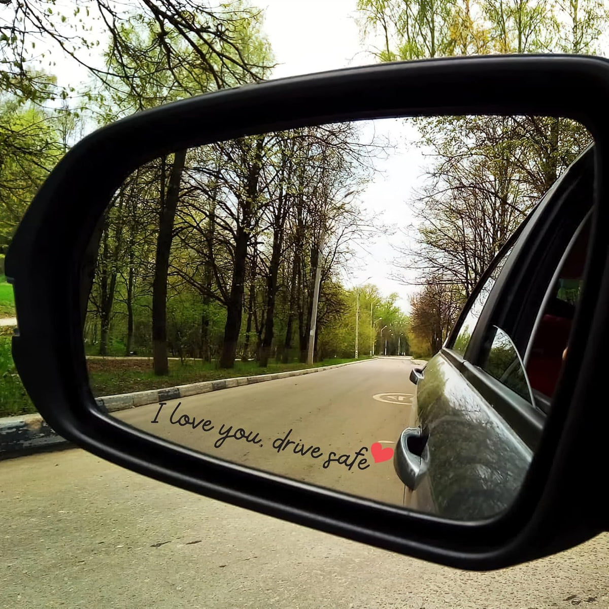 I Love You, Drive Safe Cute Rearview Mirror Car Sticker Gift For Your Lover LM32 897453
