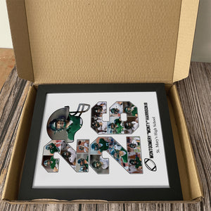 Senior 2026 Football Photo Collage – Personalized Picture Frame Player Gift & Football Keepsake HO82 900308