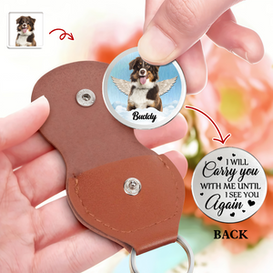 Custom Photo I Will Carry You With Me Until I See You Again Memorial Pocket Hug HA75 897980