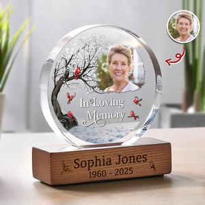 Custom Photo I'm Always With You Memorial Round Acrylic Frame Block HA75 898006