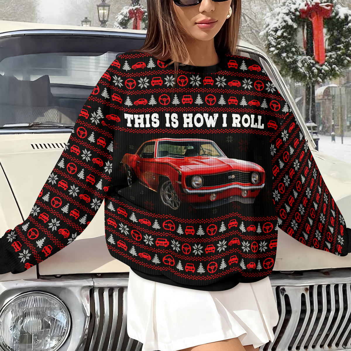 Custom Photo This Is How I Roll Christmas Ugly Sweater CH07 896680