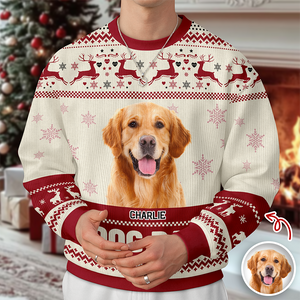 Custom Photo Dog Pawlidays - Personalized Christmas Ugly Sweatshirt CH07 896616