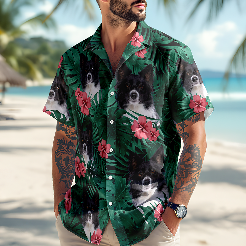 Custom Dog Photo Flower Tropical Hawaiian Shirt TH10 892903