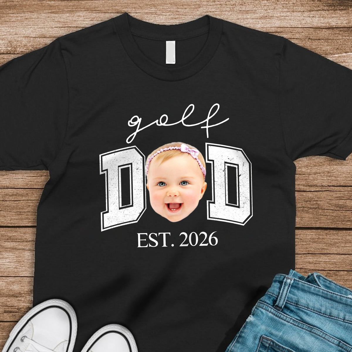 Custom Photo Golf Dad Dark Shirt - Personalized Father’s Day Gift TH10 169841