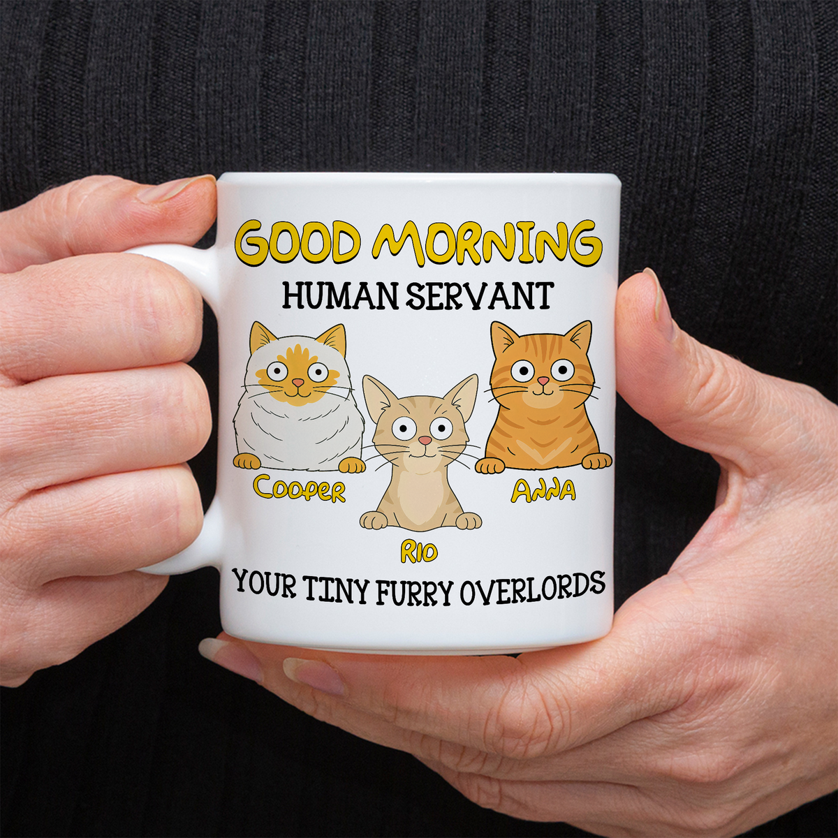 Good Morning Human Servant Personalized Mug For Cat Lover TH10 892725