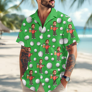 Custom Face Golf Hawaii Shirt Gift For Golfer, Golf Lovers HA75 898748