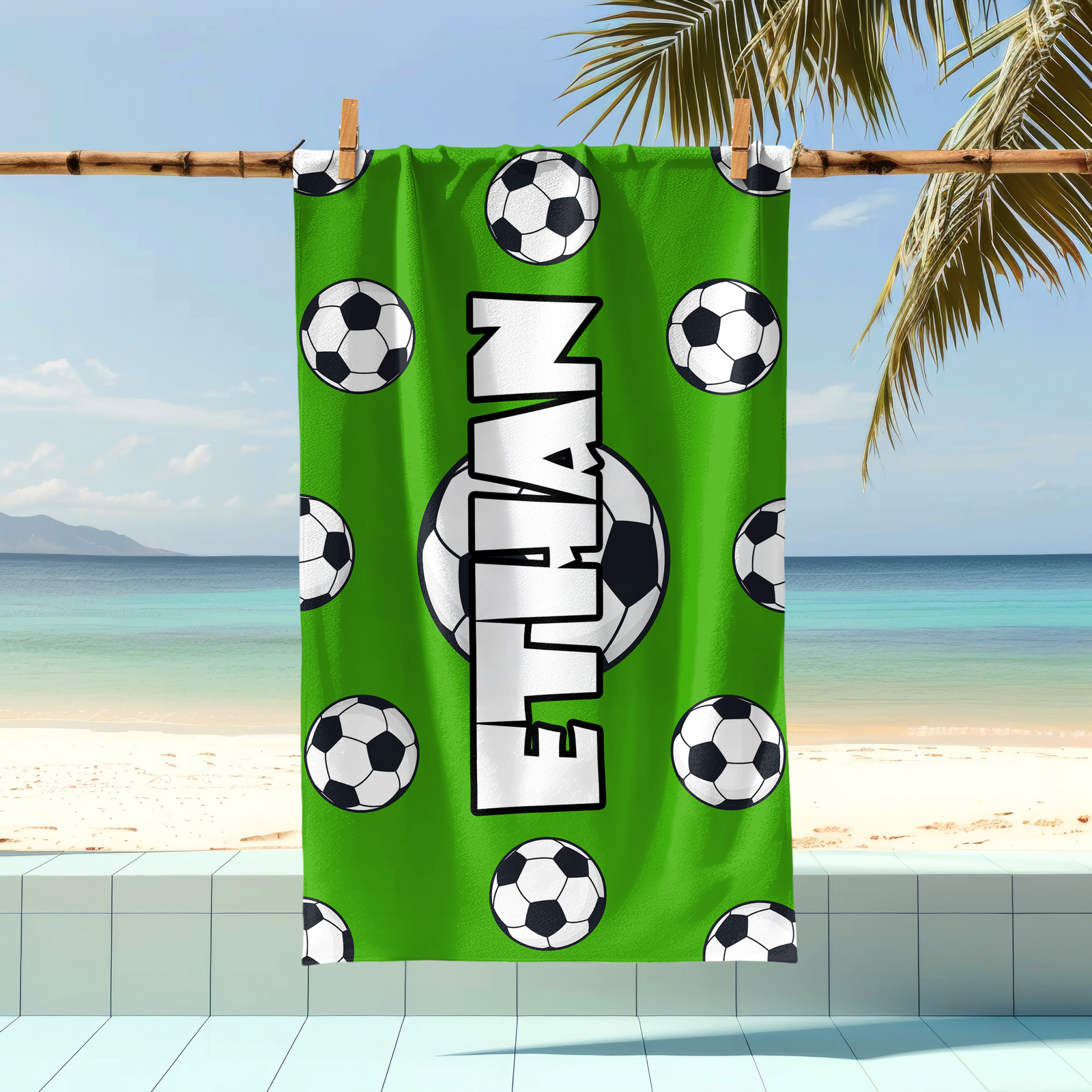 Personalized Volleyball Beach Towel, Sports Lovers Beach Towel LM32 893521