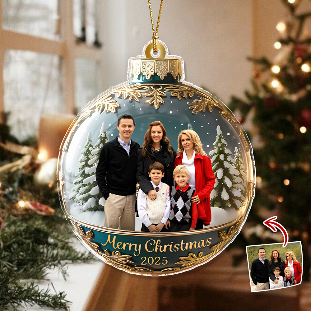 Custom Family Photo Acrylic Ornament Gift For Family HA75 897176