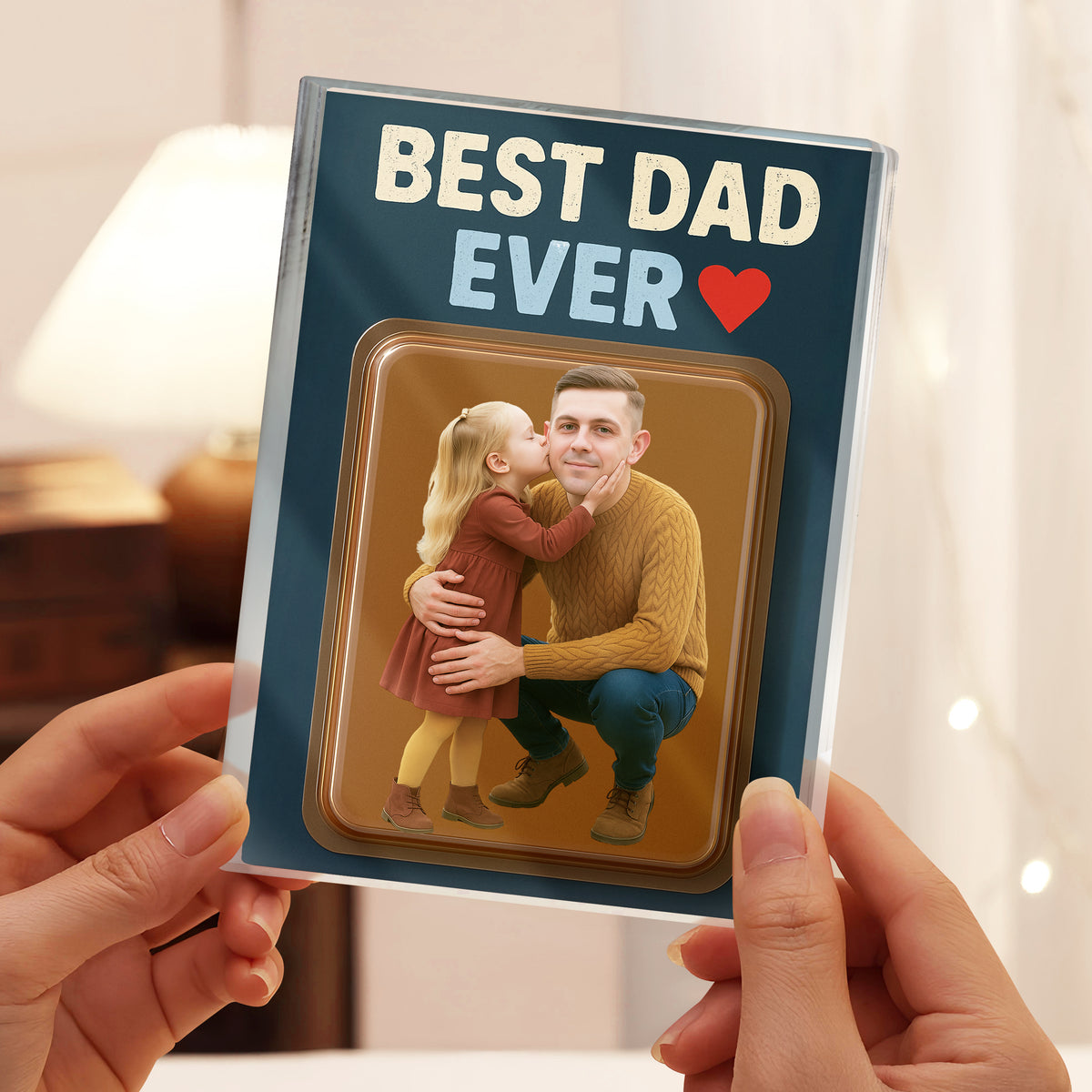 Custom Photo Dad And Kid Action Figure Acrylic Block Plaque, Unique Keepsake HO82 894000