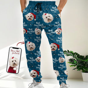 Custom Pet Photo Best Dog Dad Ever Sweatpants For Golf Loving LM32 893939