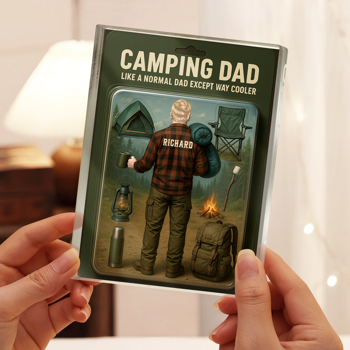 Camping Dad With 3D Effect Acrylic Block Plaque Personalized Gift For Father's Day HO82 893770