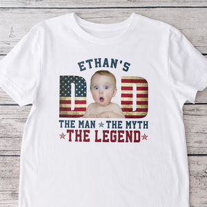 Custom Kid Photo - Dad, The Man The Myth The Legend Dad Bright Shirt HA75 892468