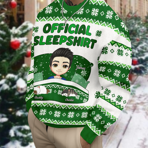 Official Sleepshirt Funny Family With Cat Ugly Sweater Personalized Gift For Cat Lovers HO82 900184