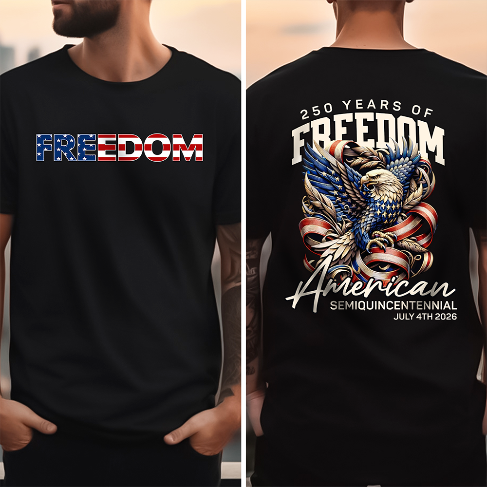 250 Years America Of Freedom Back & Front Dark Shirt TH10 169339