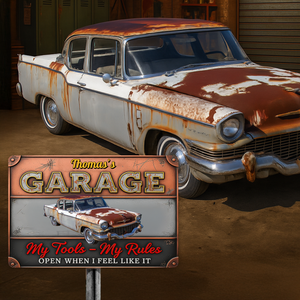 My Tools My Rules Custom Car Photo Retro Garage Metal Sign CH07 896276