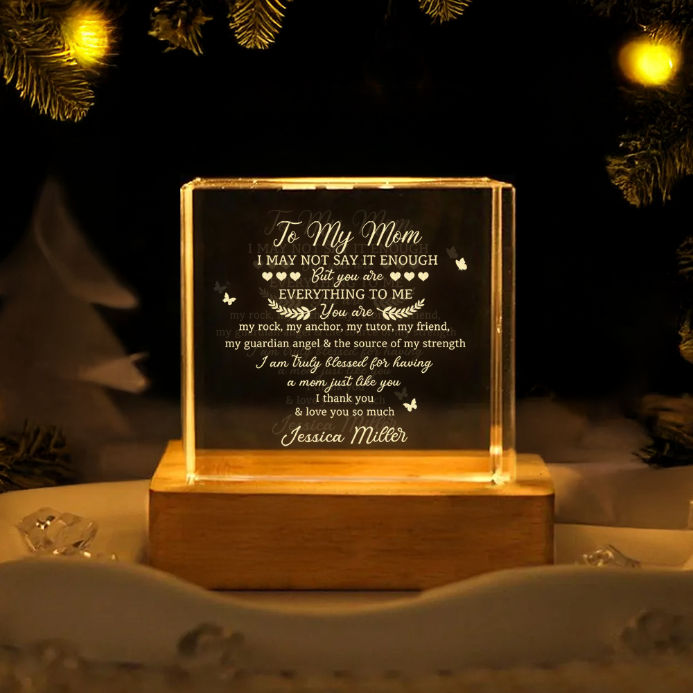 Custom Name You Are Everything To Me Engraved Crystal, Gifts for Mom from Daughter or Son HO82 901406