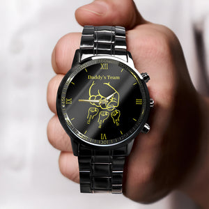 Daddy's Team Fist Bump Dad And Kids Men's Watch Gift For Father's Day HO82 893762