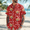 Custom Photo Funny Pet Face Pattern Dog Cat Family Hawaii Shirt HA75 892312