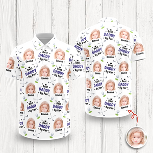 Personalized Best Dad By Par Stick Figures Kid Polo Shirt Gift For Golfer, Golf Lovers HO82 900818