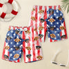 Custom Dog Photo With Us Flag Beach Short For Kid TH10 894103