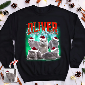 Custom Cat Photo Christmas Sweatshirt TH10 896271