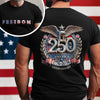Freedom USA Eagles 250th Anniversary Semiquincentennial Back & Front Dark Shirt LM32 899191