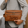This Grandpa Belongs To Personalized Toiletry Bag With 2 Zip Gift For Grandpa And Dad TH10 894923