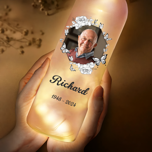 Custom Photo Your Wings Were Ready But My Heart Was Not Bottle Lamp LM32 893219