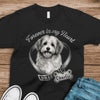 Custom Photo Forever In My Heart Dog Memorial Dark Shirt - Sympathy Gift for Dog Lovers HA75 921894
