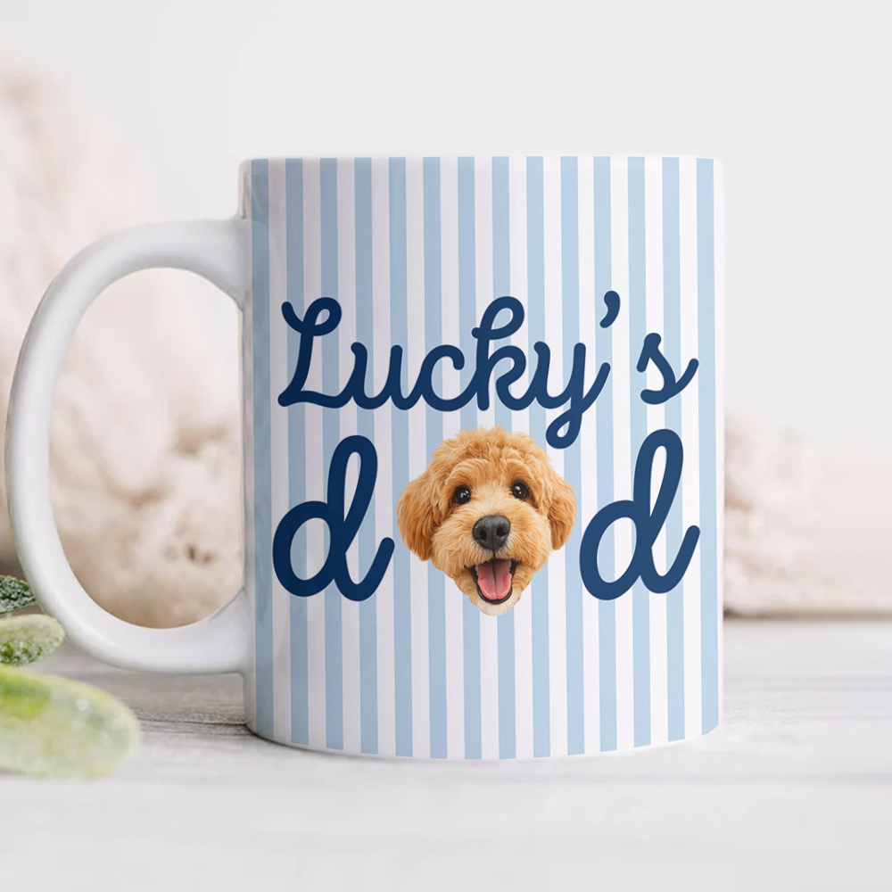 Custom Pet Photo Dad Mom Mug For Pet Lover Gift CH07 180058