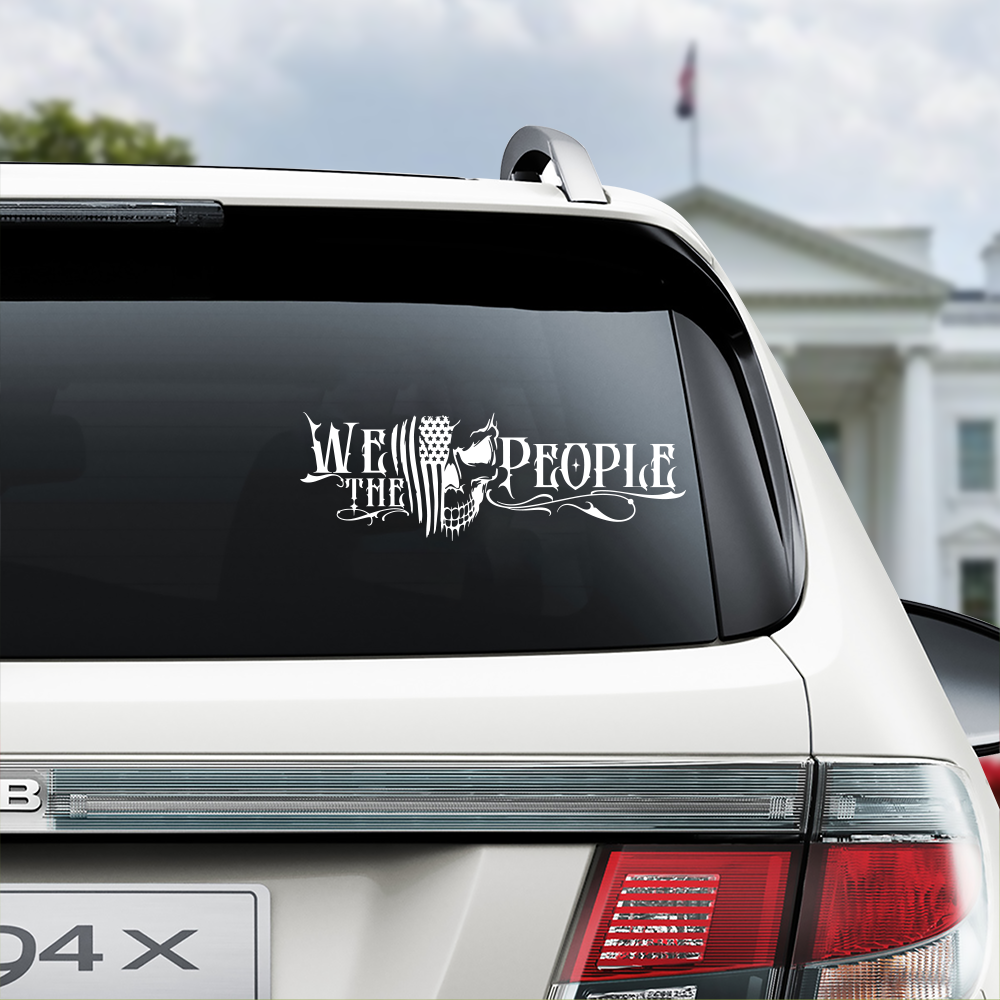 We the People Skull American Flag Car Window Decal Sticker HA75 898968