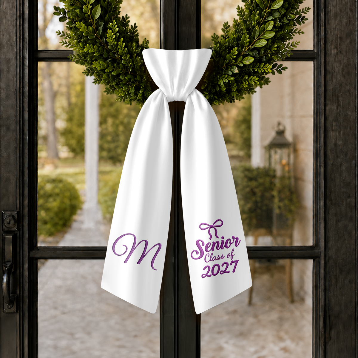 Personalized Custom Name Senior Class Of 2027 Embroidered Wreath Sash TH10 170971