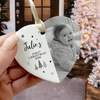 Custom Photo Baby's First Christmas Heart Ceramic Ornament Baby Christmas Tree Decoration Gift HO82 903428