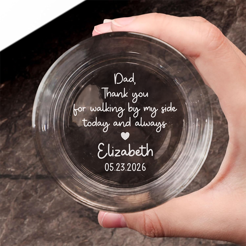 Personalized Father Of The Bride Whiskey Glass Gift For Wedding Day LM32 668933