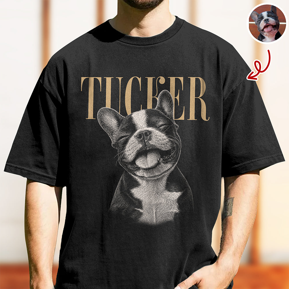 Custom Pet Face Shirt Vintage Style Comfort Shirt TH10 169751