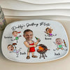 Custom Funny Face Daddy's Grilling Plate Platter Father's Day Gift CH07 895866
