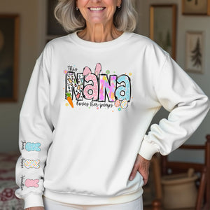 Personalized Name Grandma Gift For Mother's Day Sleeve Printed Sweatshirt LM32 893151