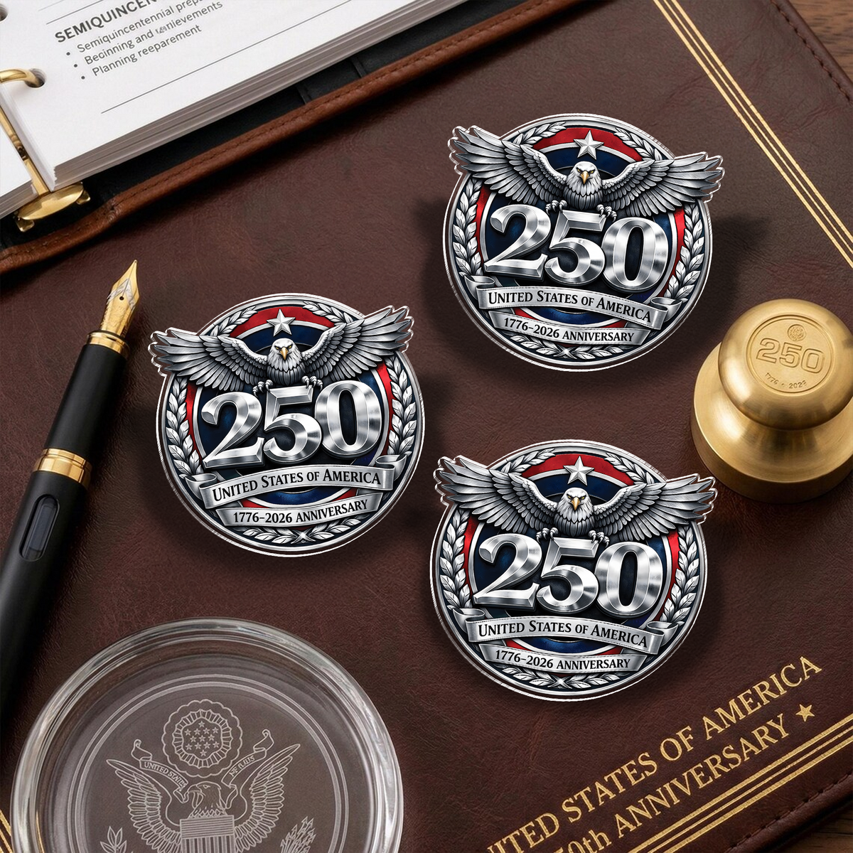 USA 250th Anniversary 1776 - 2026 Acrylic Pin HA75 920974