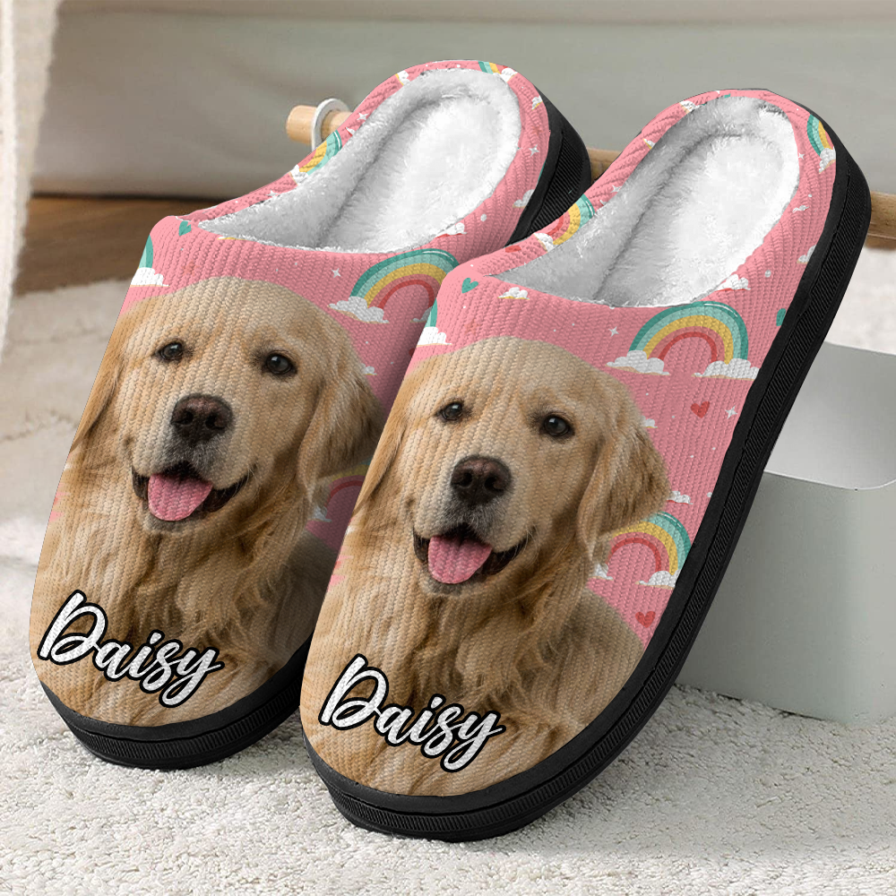 Custom Cute Dog Photo Slipper Gift For Dog Lovers CH07 896340