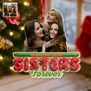 Custom Photo Family Forever 3D Effect Christmas Acrylic Ornament LM32 895941