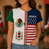 Personalized Mexico USA Flag Shirt Gift for Mexican-American Families, Friends, and Loved Ones K228 921848
