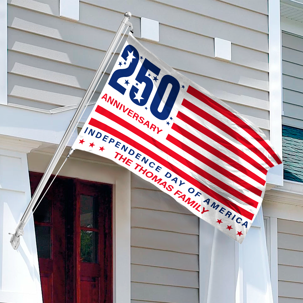 Personalized Family Name 250 Anniversary Independence Day of America Banner House Flag HA75 898798