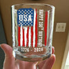 Happy 250th Birthday America Flag Patriotic Whiskey Glass LM32 895289