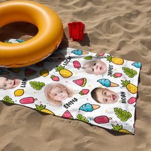 Custom Cute Photo Fruit Tropical Beach Towel Summer Party Gift CH07 895828