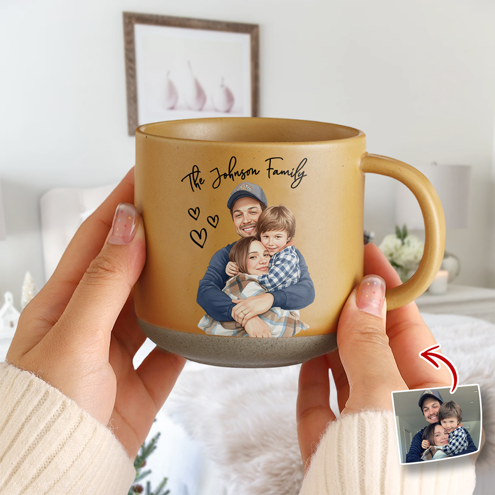 Custom Photo Pottery Mug For Family Or Couple TH10 896923